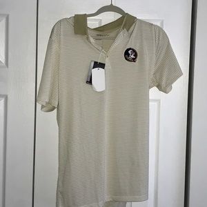 FSU gold and white gold polo